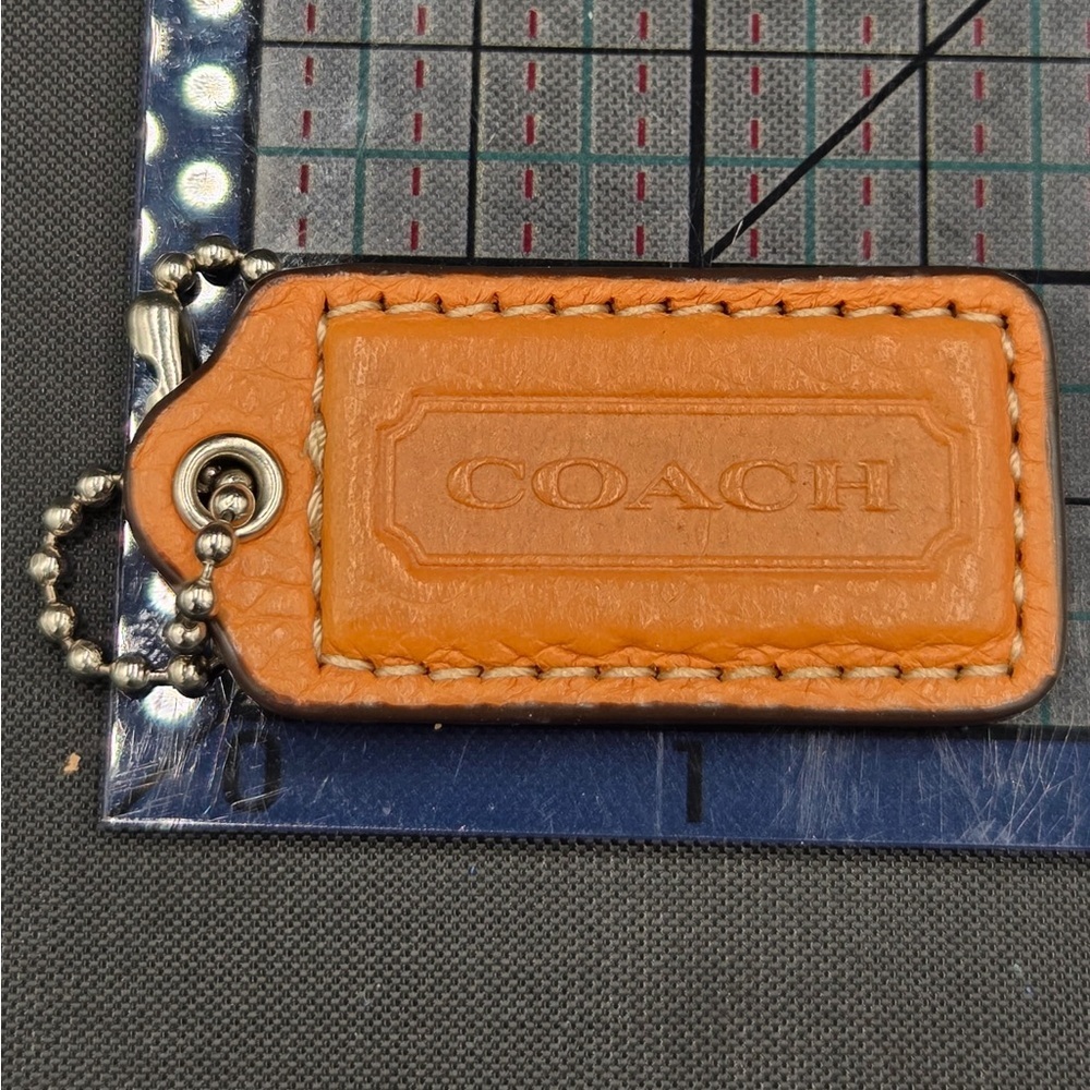 Coach Brown Leather Hangtag